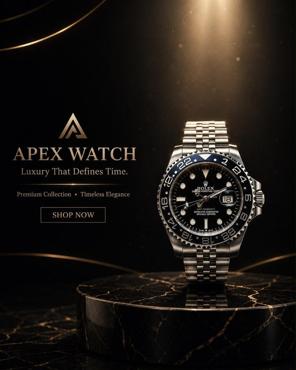 Apex GMT Stainless Steel Black Luxury Watch